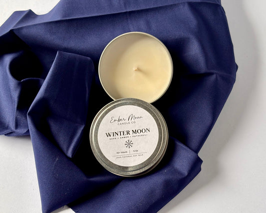 Winter Moon | Sage, Amber & Patchouli Soy Candle