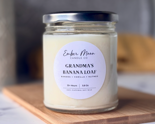 Grandma's Banana Loaf Soy Candle | Banana + Vanilla + Nutmeg