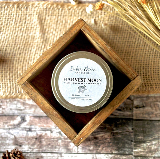 Harvest Moon Soy Candle | Plum + Cinnamon + Sandlewood