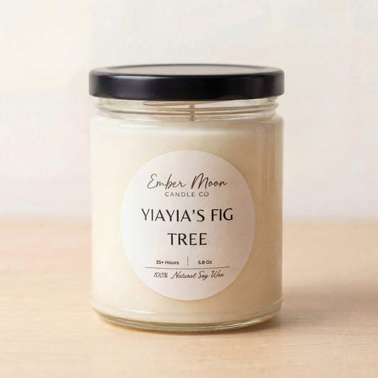 Yiayia's Fig Tree Soy Candle | Brown Sugar + Fig + Amber
