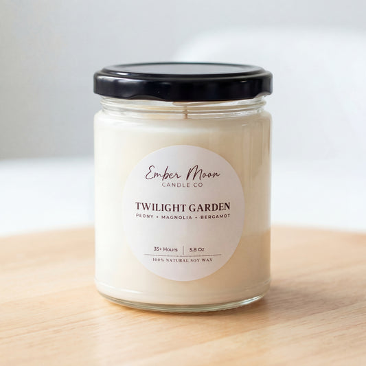 Twilight Garden Soy Candle | Peony + Magnolia + Bergamot