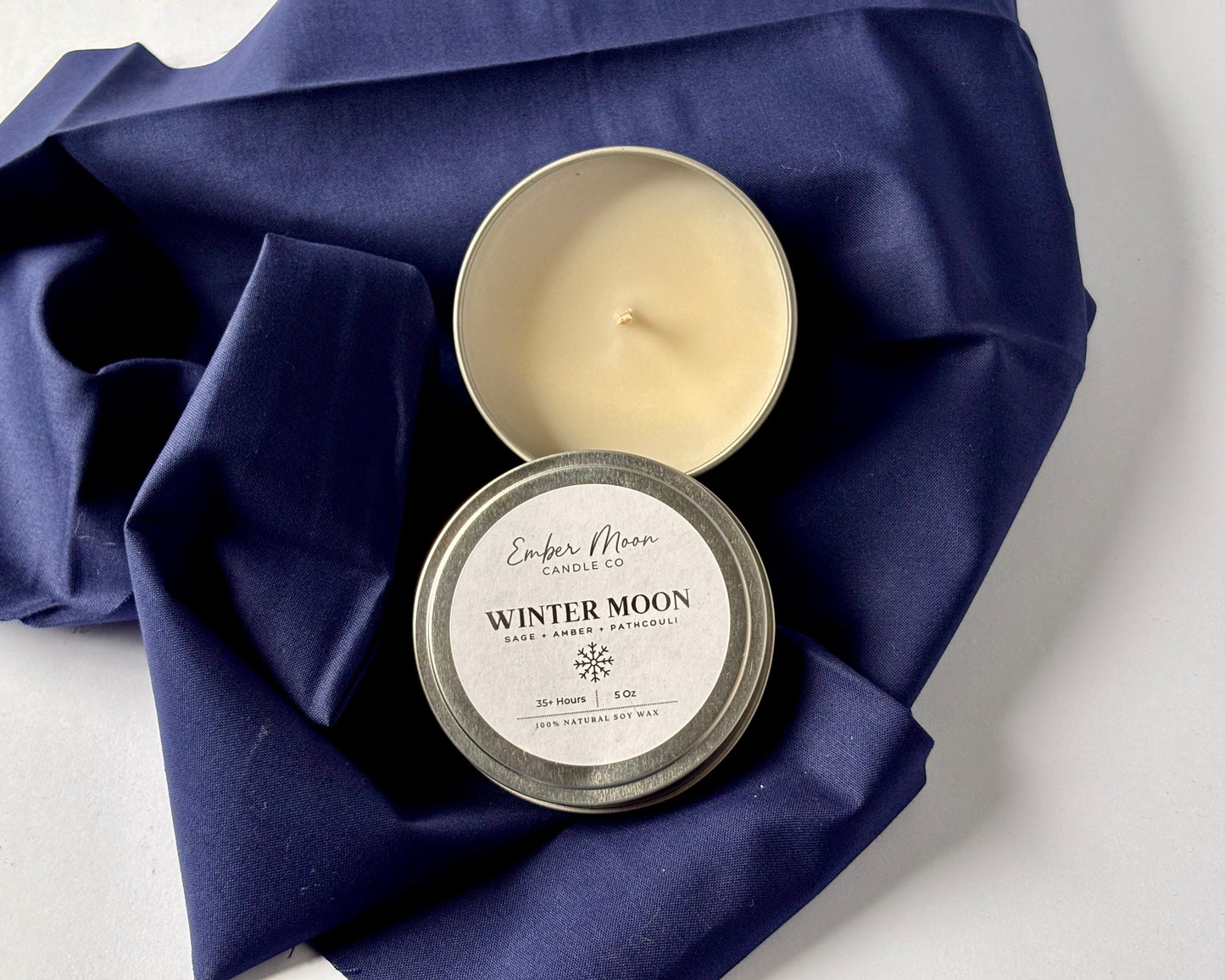 Winter Moon | Sage, Amber & Patchouli Soy Candle