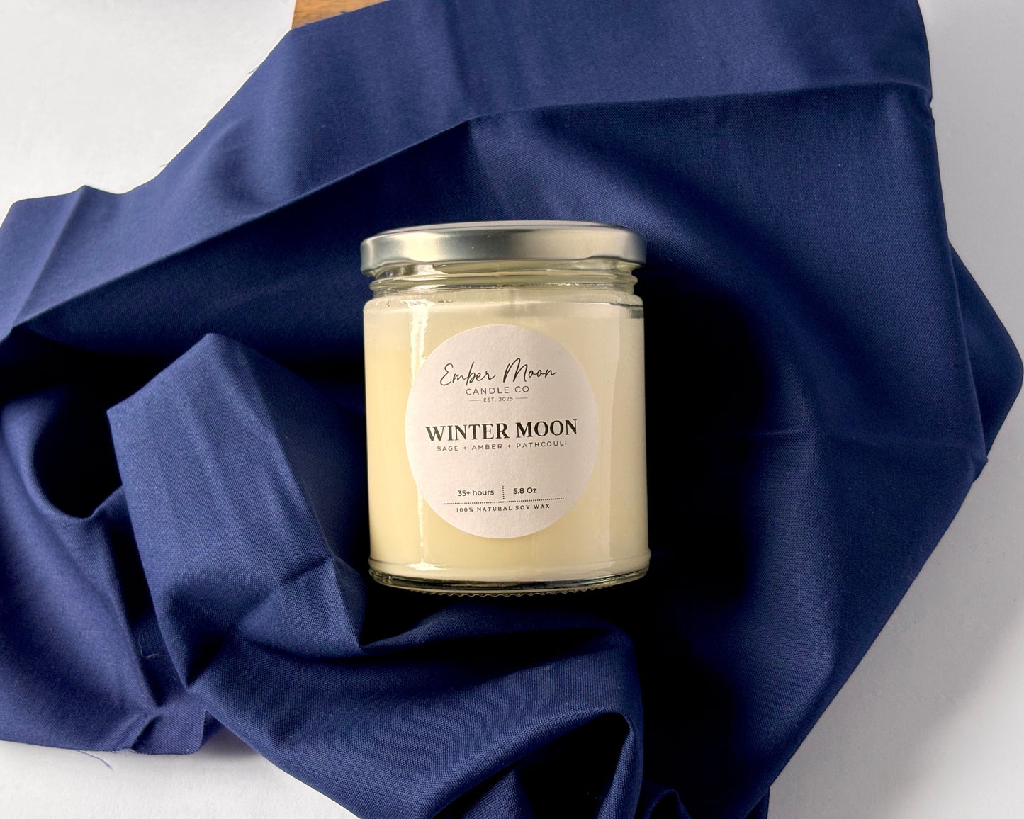 Winter Moon | Sage, Amber & Patchouli Soy Candle