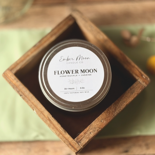 Flower Moon Soy Candle | Honeysuckle + Jasmine