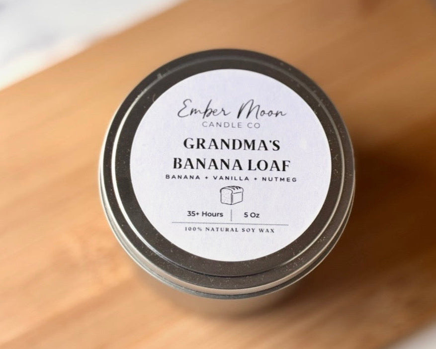 Grandma's Banana Loaf Soy Candle | Banana + Vanilla + Nutmeg