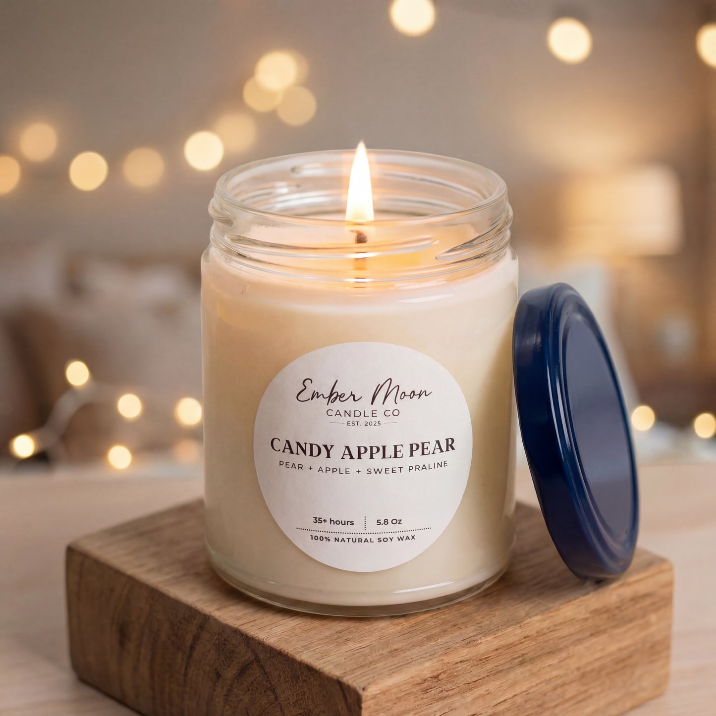 Candy Apple Pear Soy Candle | Pear + Apple + Sweet Praline
