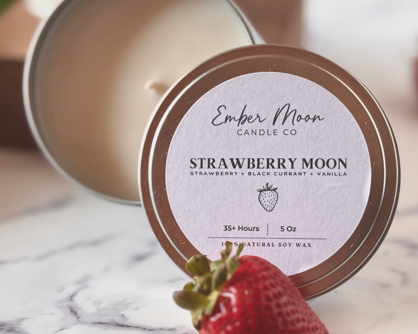 Strawberry Moon | Strawberry, Black Currant & Vanilla Soy Candle