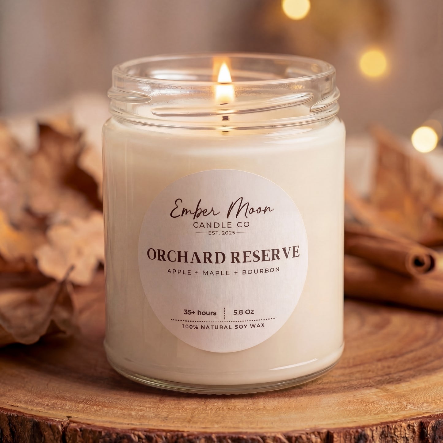 Orchard Reserve Soy Candle | Apple + Maple + Bourbon
