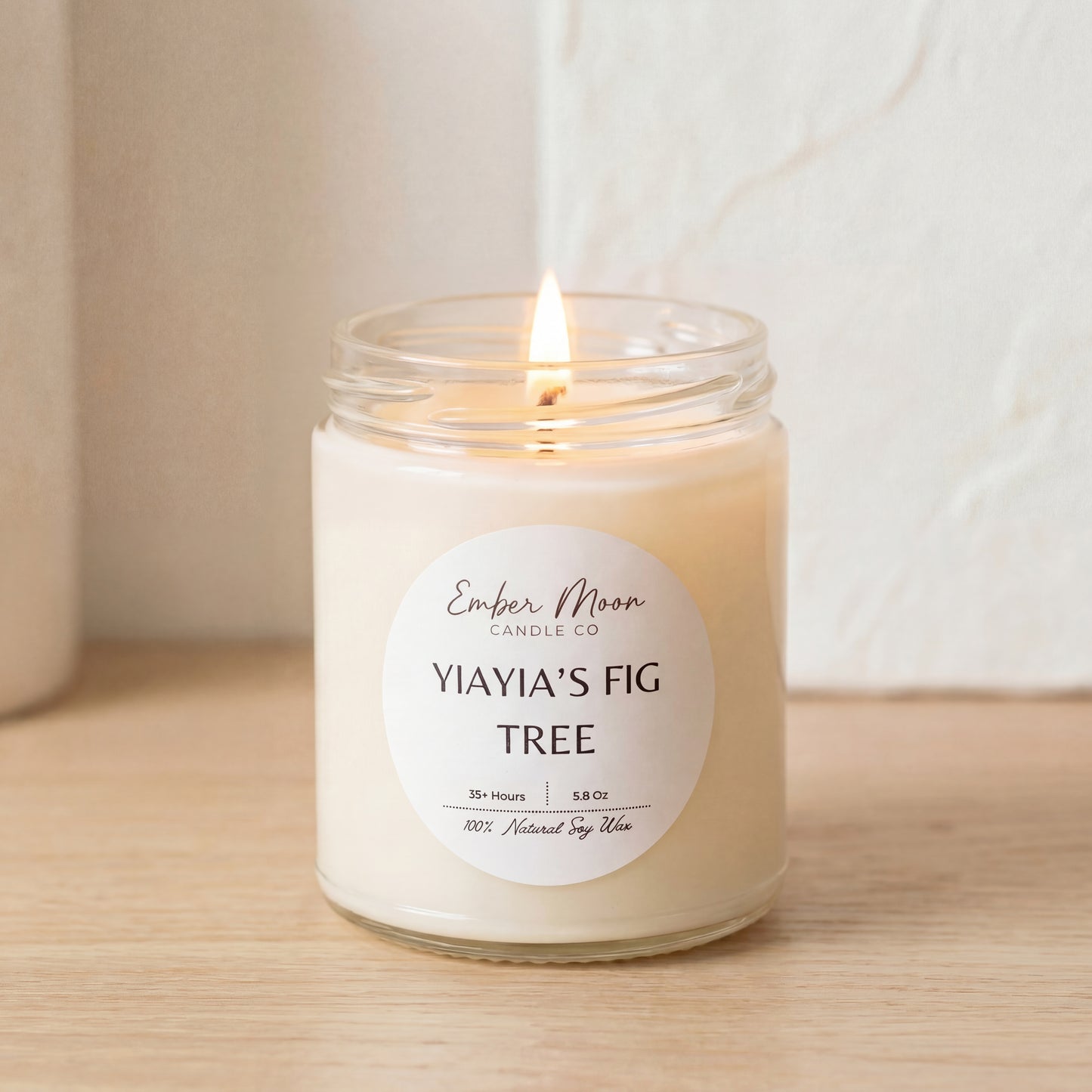 Yiayia's Fig Tree Soy Candle | Brown Sugar + Fig + Amber