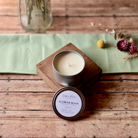 Flower Moon Soy Candle | Honeysuckle + Jasmine