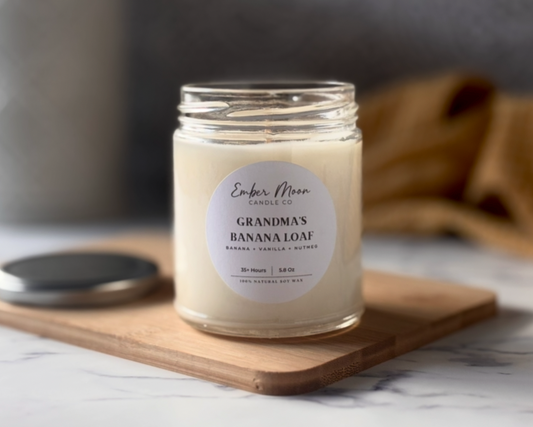 Grandma's Banana Loaf Soy Candle | Banana + Vanilla + Nutmeg