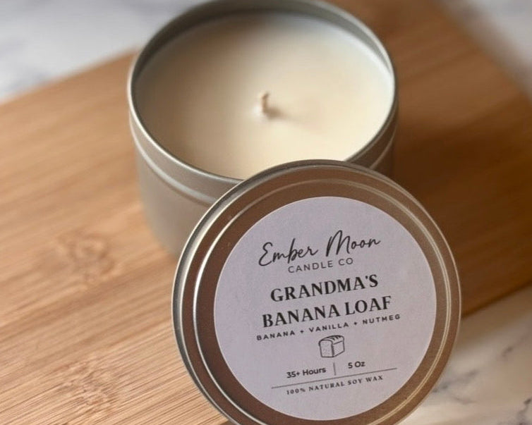 Grandma's Banana Loaf Soy Candle | Banana + Vanilla + Nutmeg