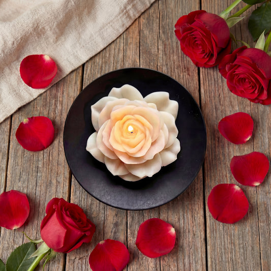 Rose Pillar Candle — Rose Affair